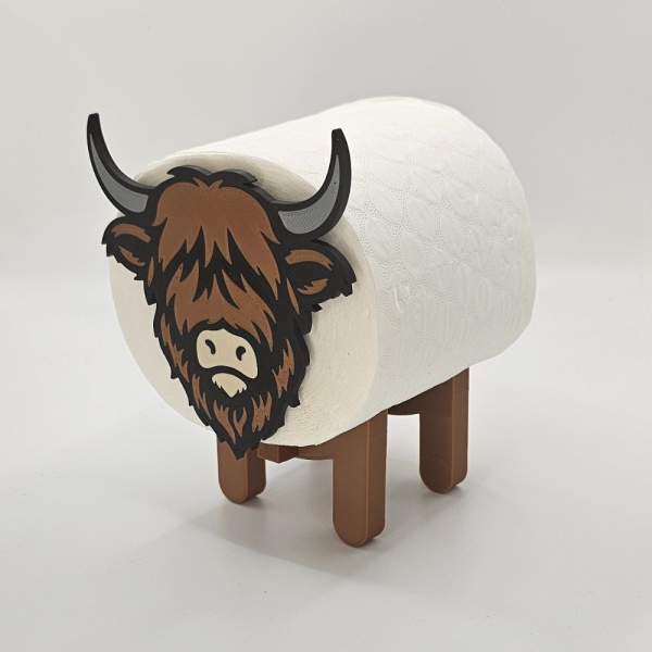 Highland Cow Toilet Roll Holder - Image 2