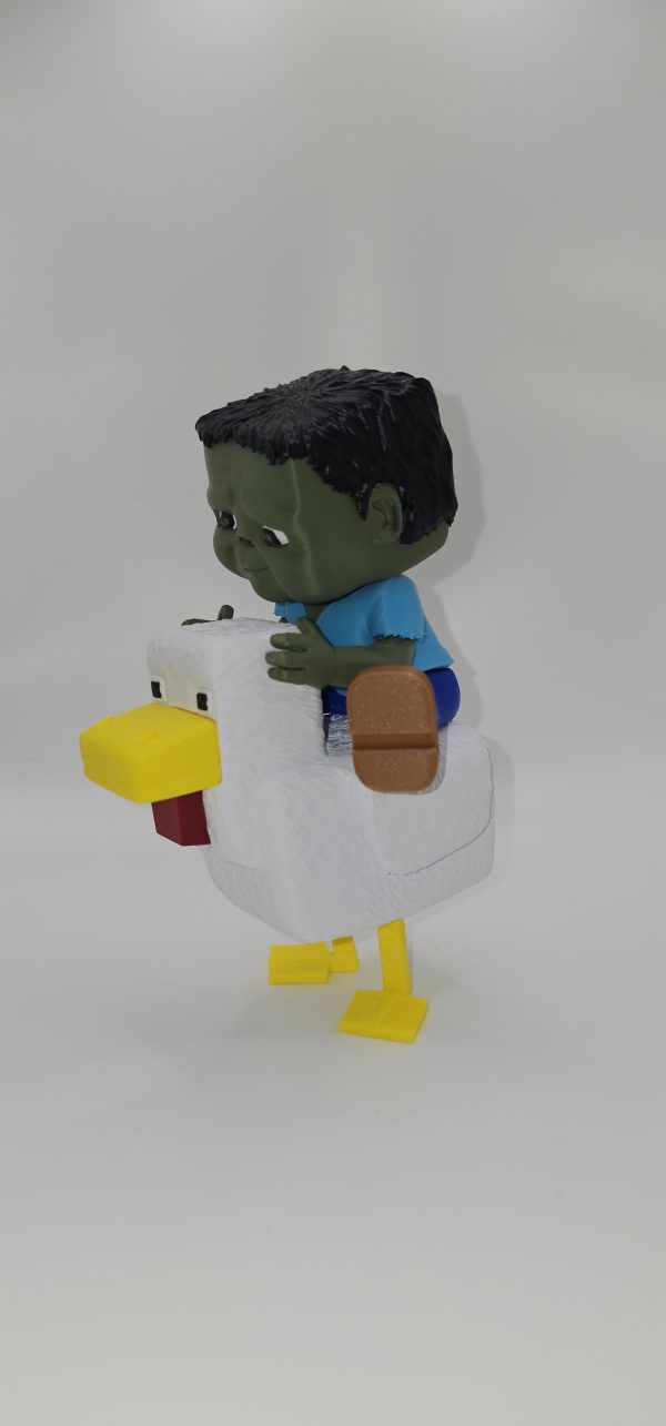 Minecraft - Inspired Chicken Jockey Statue - Image 6