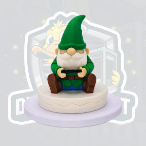 Gamer Gnome – 3D Printed Gaming Gnome Figurine | Fun Desk Buddy | Geeky Gift for Gamers