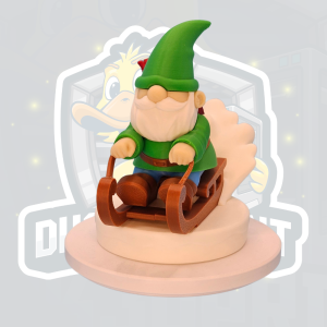 Gnome Frost Rider – 3D Printed Winter Sled Gnome