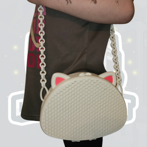 Puurse - 3D Printed Cat Purse with Matching Chain Strap